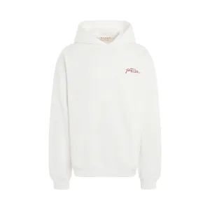 Word Puzzle Logo Hoodie in Stone White