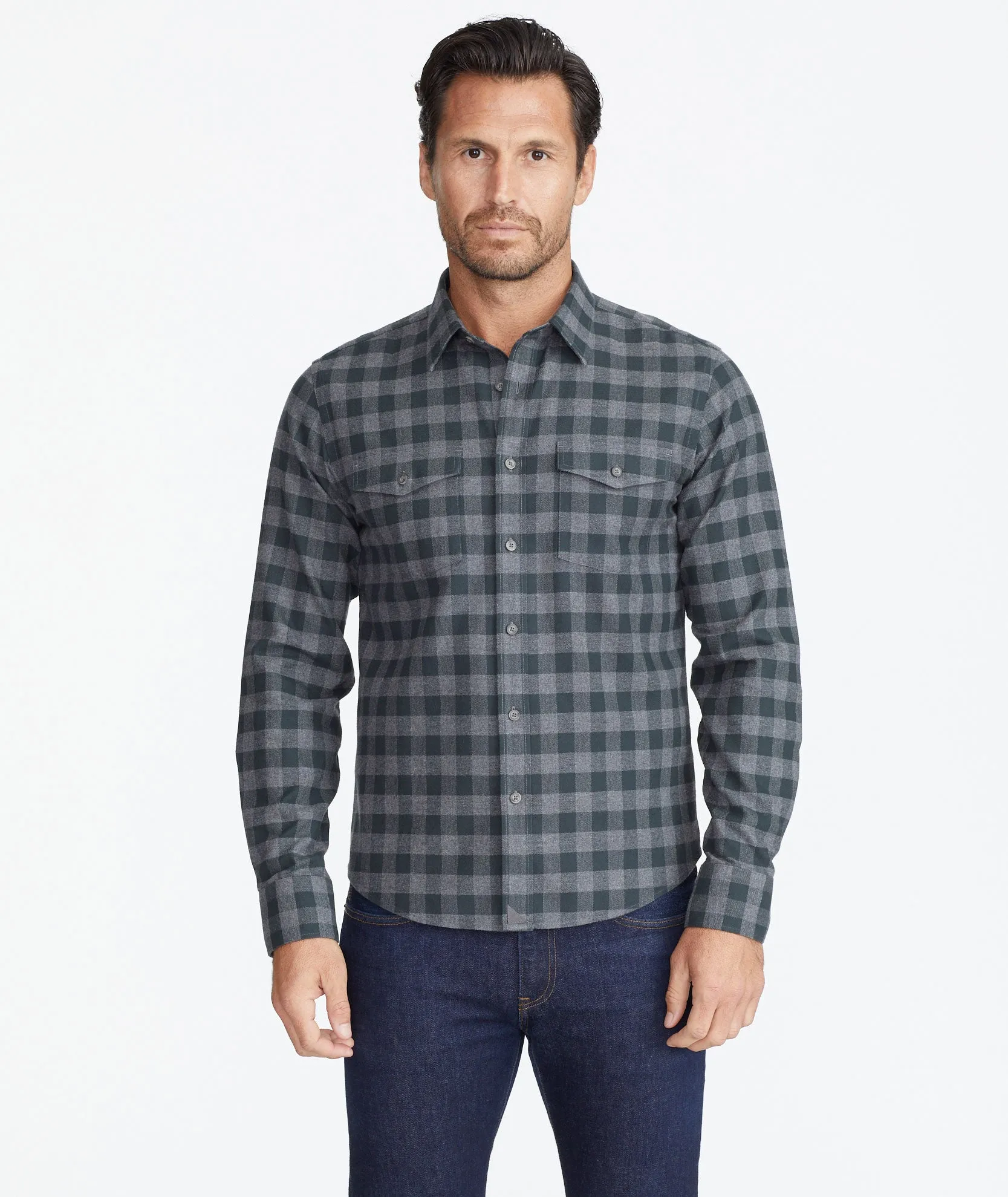 Wrinkle-Free Flannel Vigouroux Shirt - FINAL SALE