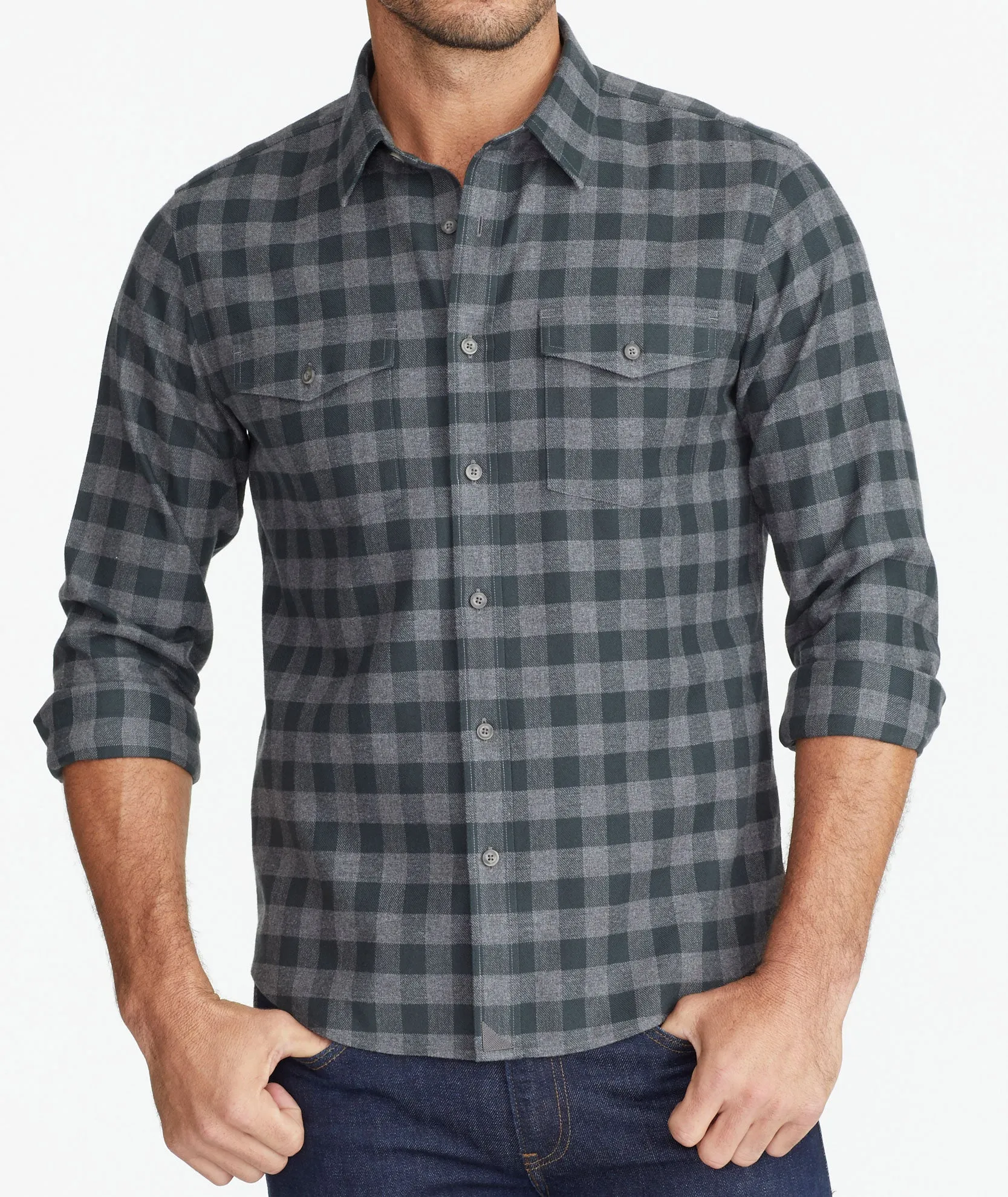 Wrinkle-Free Flannel Vigouroux Shirt - FINAL SALE