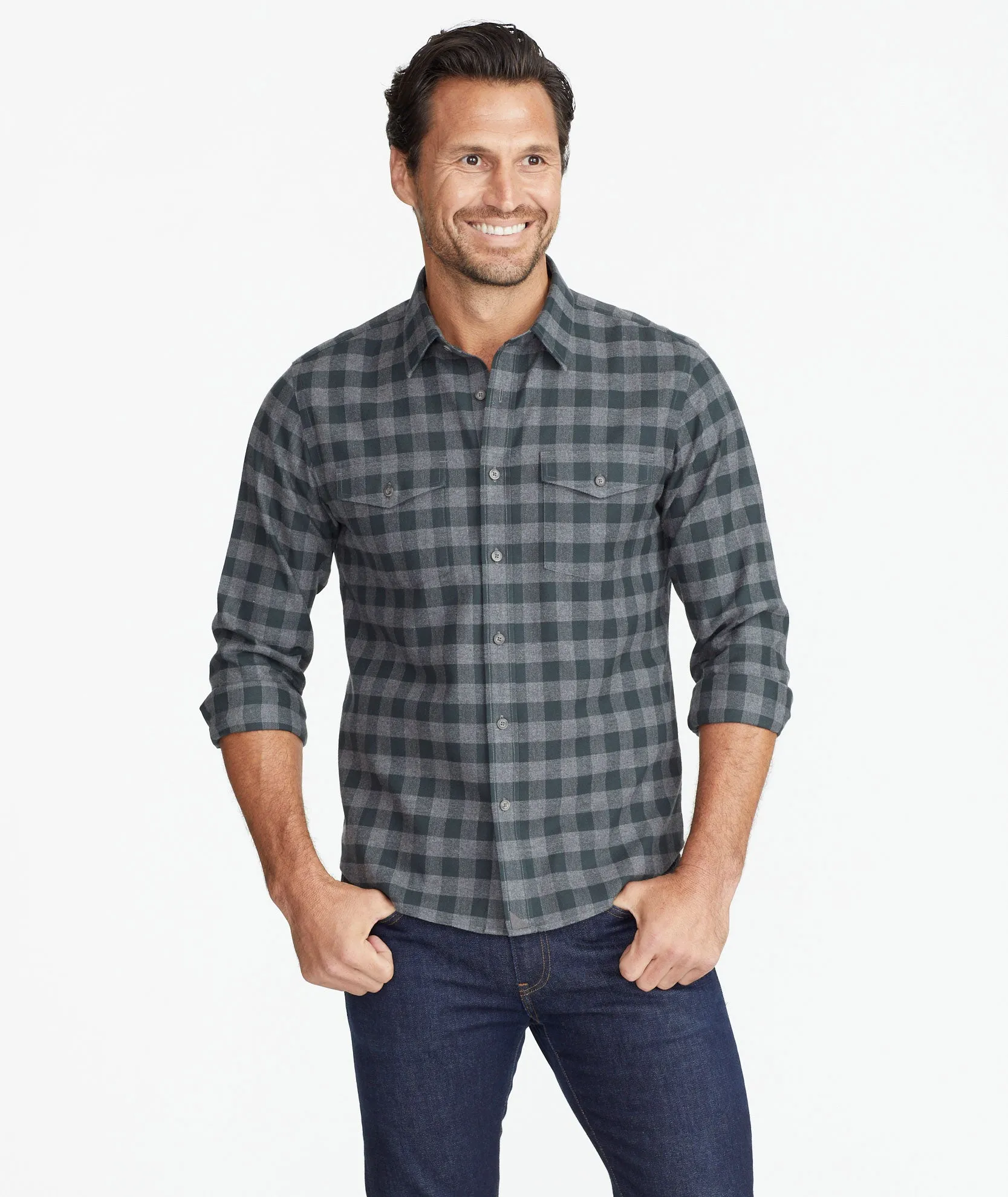 Wrinkle-Free Flannel Vigouroux Shirt - FINAL SALE