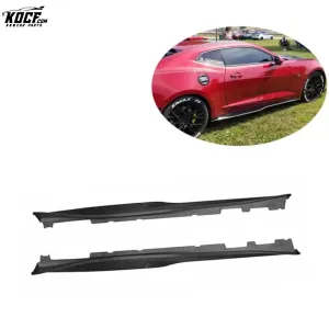 ZL1 Style Carbon Fiber Side Skirts Rocker Panels Body kit For Chevrolet Camaro 6 SS ZL1 2017-19